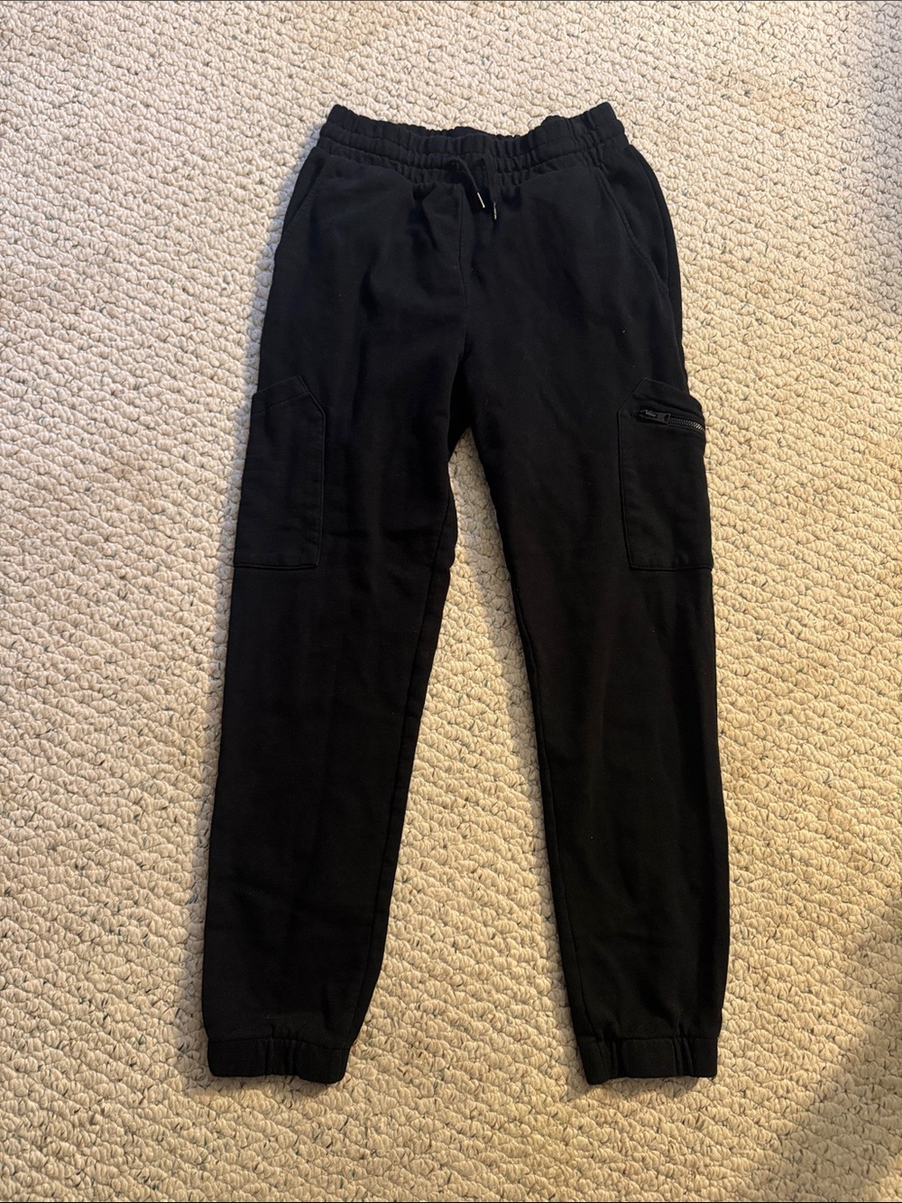 AllSaints Black Cargo Jogger Sweatpants